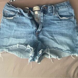 Universal Thread Light Blue Distressed High-Rise Jean Shorts